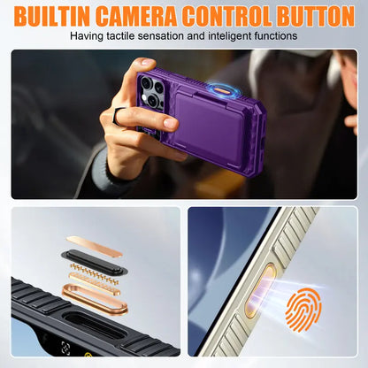BSNRM Women'S Smartphone Casing - Durable Cellphone Shell (TPU+PC), Shockproof Rugged Silicone Cover for Iphone 18 Pro Max/17 Pro/16 Pro Max, RFID Blocking 3-4 Card Holder, Camera Control Button, Slide Camera Cover, After-Sales Support