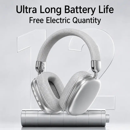 Over-Ear Wireless Bluetooth Headphones with Noise Cancellation - Ideal for Gaming, Featuring Built-In Microphone, Rechargeable Lithium-Ion Battery, and Compatibility with Mobile Phones, iPhone, Android, and Computers