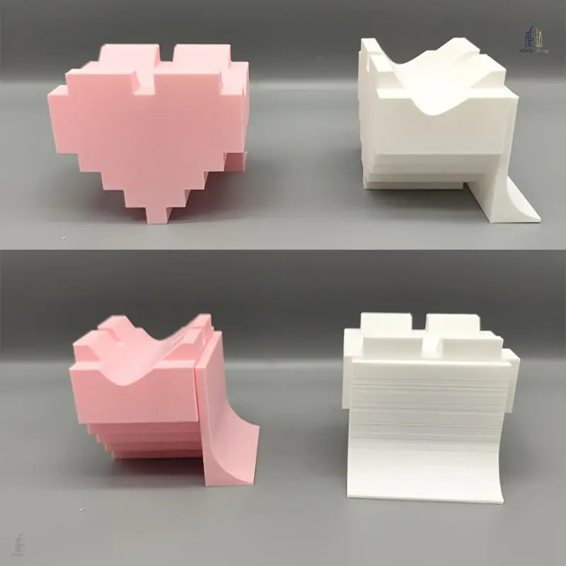 1Pc Retro Heart-Shaped Polyethylene Gaming Controller Display Stand, Pink & White Pixel Art Holder with Anti-Slip Base for PS5/PS4, Desktop Decor PS5 Accessories (Stand Only), Gaming Accessories