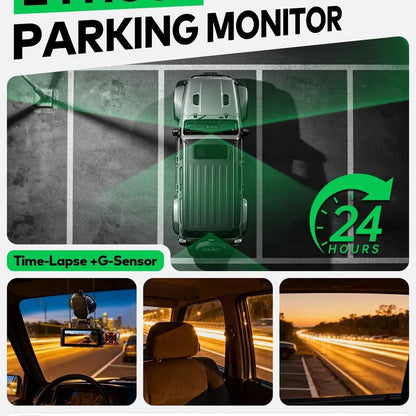 TERUNSOUL D018 Model Vehicle Dashcam Cam - Triple Lens 4K 3-Channel, 4K+4K+1080P, 5Ghz Wifi + USB-C, GPS, 128GB Card, IR Night Vision, Parking Mode, Wide-Angle, Full Lamination, Loop Record, HD Driving Recorder for Car Vlogging, Auto Gadgets Gifts,Toolupg