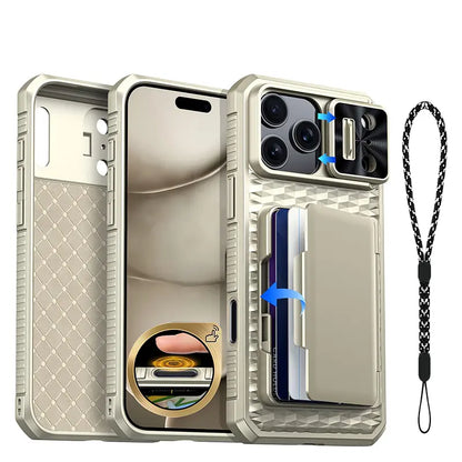 BSNRM Women'S Smartphone Casing - Durable Cellphone Shell (TPU+PC), Shockproof Rugged Silicone Cover for Iphone 18 Pro Max/17 Pro/16 Pro Max, RFID Blocking 3-4 Card Holder, Camera Control Button, Slide Camera Cover, After-Sales Support