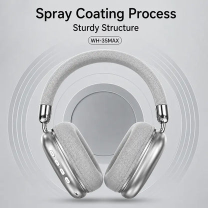 Over-Ear Wireless Bluetooth Headphones with Noise Cancellation - Ideal for Gaming, Featuring Built-In Microphone, Rechargeable Lithium-Ion Battery, and Compatibility with Mobile Phones, iPhone, Android, and Computers