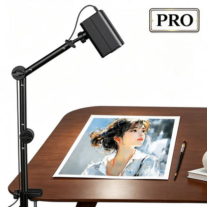 PRO Art Tracing Projector, 3-Segment Foldable Arm Wireless Type-C Tabletop DIY Art Tool, 1280X720 HD, 5Ghz Dual-Band Wifi, Compatible with Ios/Android/Tablet, for Sketching & Craft Room Painting, Cool Christmas Gift
