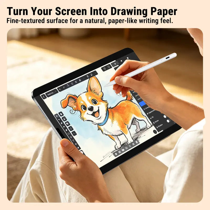 Paper-Feel Screen Protector for Ipad 9Th/8Th/7Th Gen, Pro 11" 4/3/2/1 (2022/2021/2020/2018) & Air 5/4/3 & Pro 10.5", Works with Tempered Glass, Anti-Glare, Reusable, Writing & Drawing
