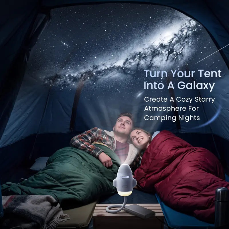 Galaxy Star Projector - ABS Plastic Portable Unisex Novelty Light, 360° Gooseneck Bend, 6 Dreamy Scene Atmosphere Lights, USB Powered Starry Sky Lamp, Star Projector Party Gift for Bedroom Relaxation
