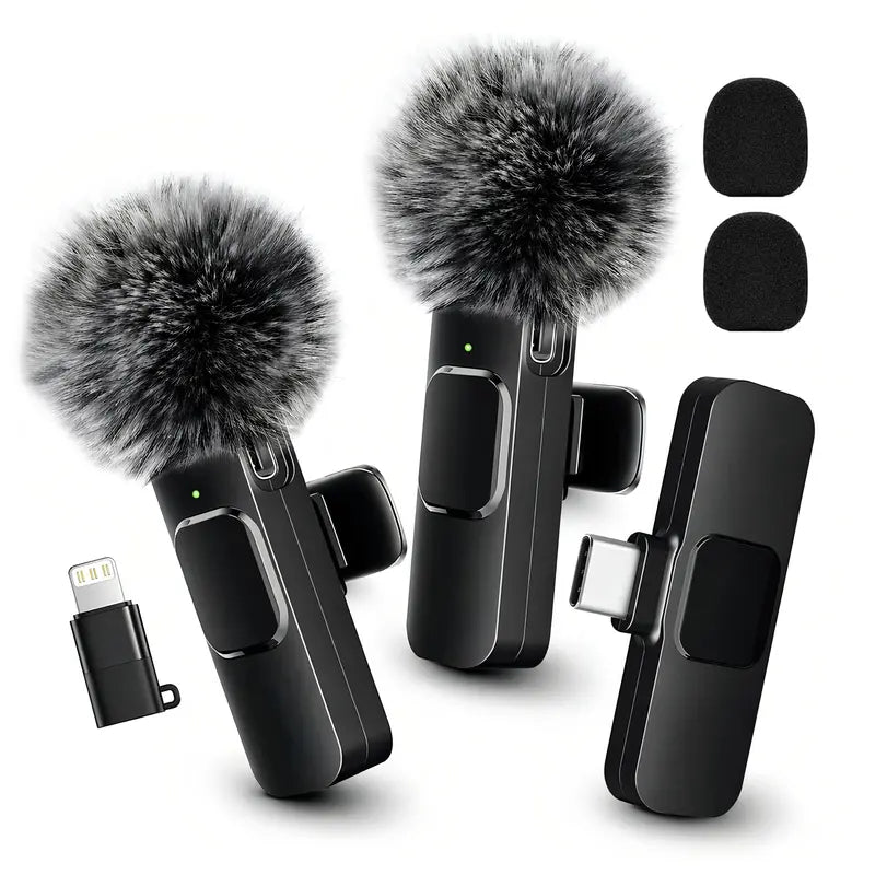HITOZON Mini Wireless Lavalier Microphone 2 Pcs Set for Iphone/Android Smartphones, USB-C Lapel Mic with ABS, Clip, USB Cable, 1-Touch Recording, Mute, Plug & Record Fast, Camera-Compatible Plug-And-Play Vlogging Equipment,Techvibes
