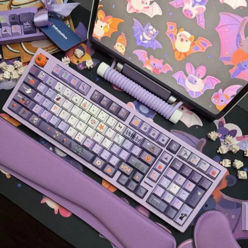 The Purple Halloween Theme Vs II Mechanical Keyboard Full Set