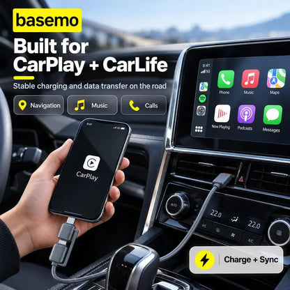 Bixora 2 in 1 USB C & Lightning Fast Charging Cable,65W USB-C 27W Lightning Charger Cord,Support Carplay & Carlife,1.5M Multi Charger Cable for Iphone Android Laptop Car Smartphone Cellphone