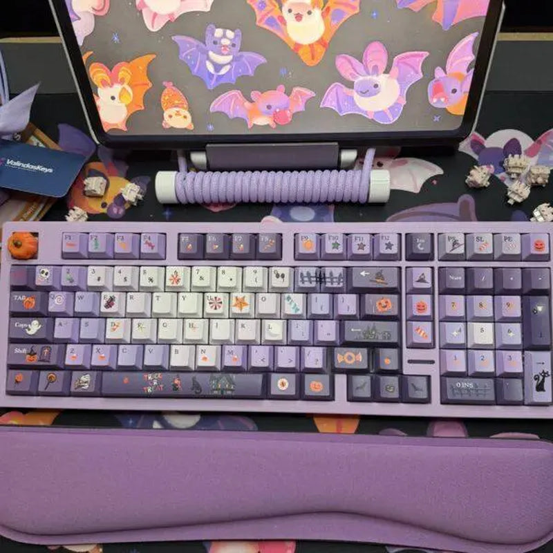The Purple Halloween Theme Vs II Mechanical Keyboard Full Set