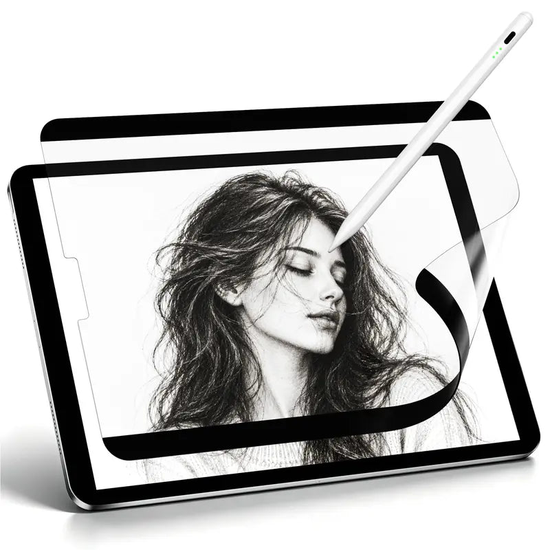 Paper-Feel Screen Protector for Ipad 9Th/8Th/7Th Gen, Pro 11" 4/3/2/1 (2022/2021/2020/2018) & Air 5/4/3 & Pro 10.5", Works with Tempered Glass, Anti-Glare, Reusable, Writing & Drawing