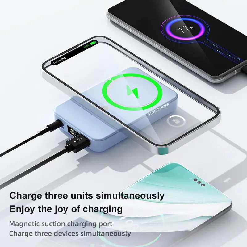 Magnetic Power Bank, 10000Mah Wireless Portable Charger with ,Battery Pack Only Compatible with Iphone 16/15/14/13/12/Pro Series