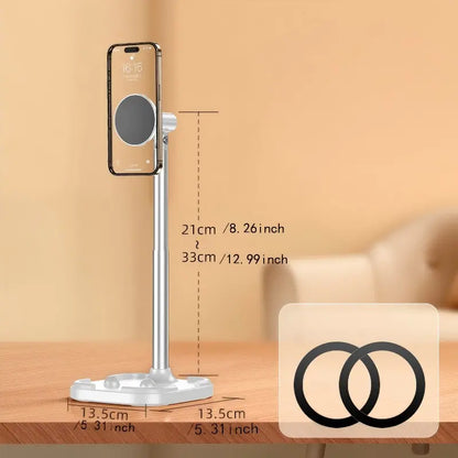 1 Pack Magnetic Phone Stand, Height Adjustable Desktop Phone Holder Mount, Compatible with Magsafe Iphone 17/16/15/14/13/12