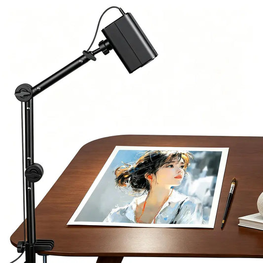 PRO Art Tracing Projector, 3-Segment Foldable Arm Wireless Type-C Tabletop DIY Art Tool, 1280X720 HD, 5Ghz Dual-Band Wifi, Compatible with Ios/Android/Tablet, for Sketching & Craft Room Painting, Cool Christmas Gift