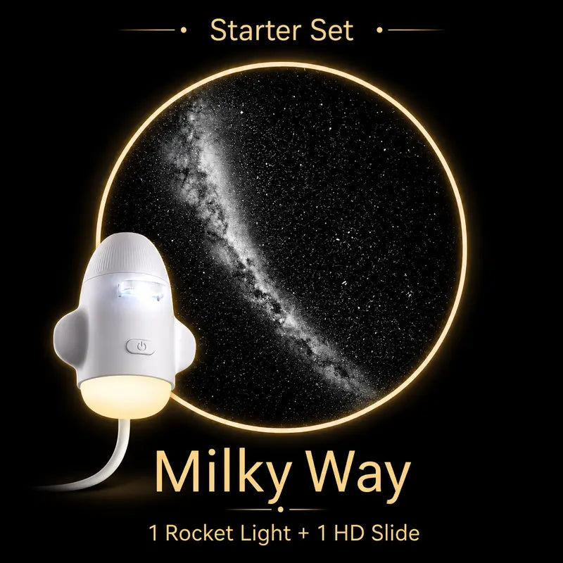 Galaxy Star Projector - ABS Plastic Portable Unisex Novelty Light, 360° Gooseneck Bend, 6 Dreamy Scene Atmosphere Lights, USB Powered Starry Sky Lamp, Star Projector Party Gift for Bedroom Relaxation