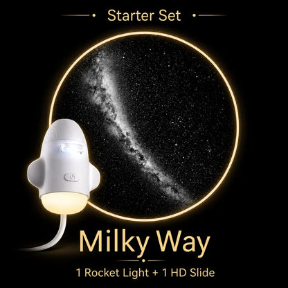 Galaxy Star Projector - ABS Plastic Portable Unisex Novelty Light, 360° Gooseneck Bend, 6 Dreamy Scene Atmosphere Lights, USB Powered Starry Sky Lamp, Star Projector Party Gift for Bedroom Relaxation