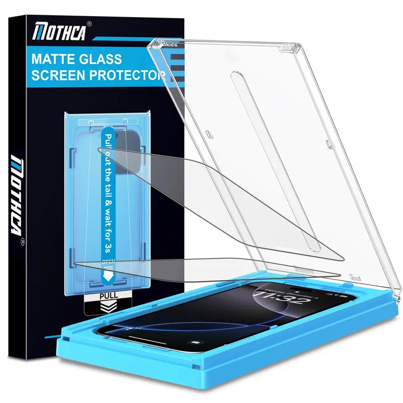 Mothca 2-Pack Matte Non-Privacy Tempered Glass Screen Protector for Iphone 18 Pro Max/17 Pro Max - Auto Fit Dust-Free Box, Full Coverage, Silk-Smooth Protective Anti-Fouling Cellphone Accessory