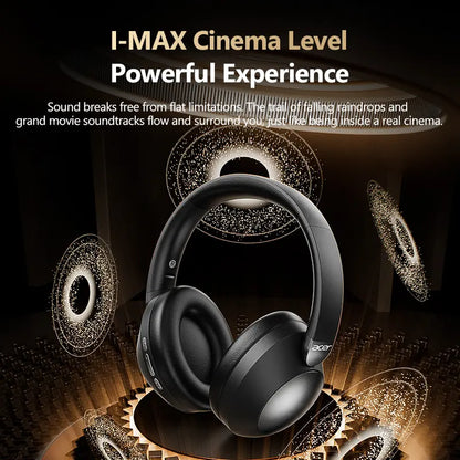 Acer OHR667 Over-Ear Wireless ANC Hybrid Headphones - Audibility Reduction Noise Cancelling Wireless Headset, 48-Hour Playtime, Hi-Fi Stereo Sound, Foldable, Soft Ear Cushions, Built-In Mic, Rechargeable, Ios & Android Compatible, Noise Cancelling Headpho