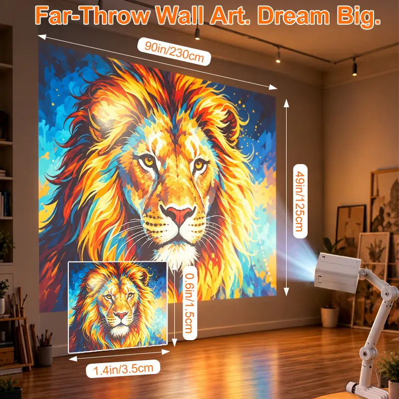 PRO Art Tracing Projector, 3-Segment Foldable Arm Wireless Type-C Tabletop DIY Art Tool, 1280X720 HD, 5Ghz Dual-Band Wifi, Compatible with Ios/Android/Tablet, for Sketching & Craft Room Painting, Cool Christmas Gift