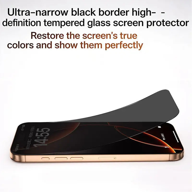 2-Pack Privacy Screen Protector for Iphone 17/16/15/14/13 Pro Max/Plus/Air/E - Full Coverage 28° Anti-Spy Tempered Glass, 9H Hardness, Bubble-Free Installation