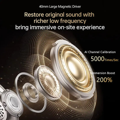 Acer OHR667 Over-Ear Wireless ANC Hybrid Headphones - Audibility Reduction Noise Cancelling Wireless Headset, 48-Hour Playtime, Hi-Fi Stereo Sound, Foldable, Soft Ear Cushions, Built-In Mic, Rechargeable, Ios & Android Compatible, Noise Cancelling Headpho
