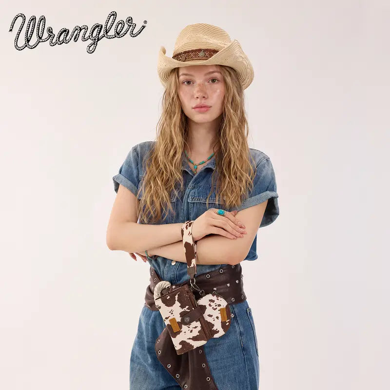 Wrangler Keychain Wristlet Wallets for Women with Detachable Coin Purse and Zipper Wallet