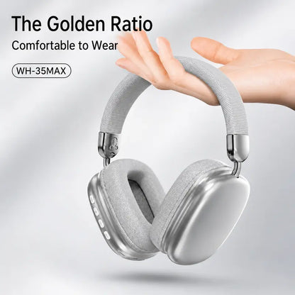 Over-Ear Wireless Bluetooth Headphones with Noise Cancellation - Ideal for Gaming, Featuring Built-In Microphone, Rechargeable Lithium-Ion Battery, and Compatibility with Mobile Phones, iPhone, Android, and Computers