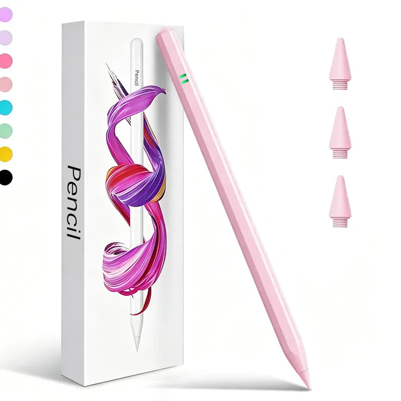 Dotflow Active Stylus Pen for Tablets, Fast Charging, Palm Rejection, Tilt Sensitivity, Button Control, Aluminum Body, Replacement Tips, 9-Hour Battery Life for Drawing & Note Taking