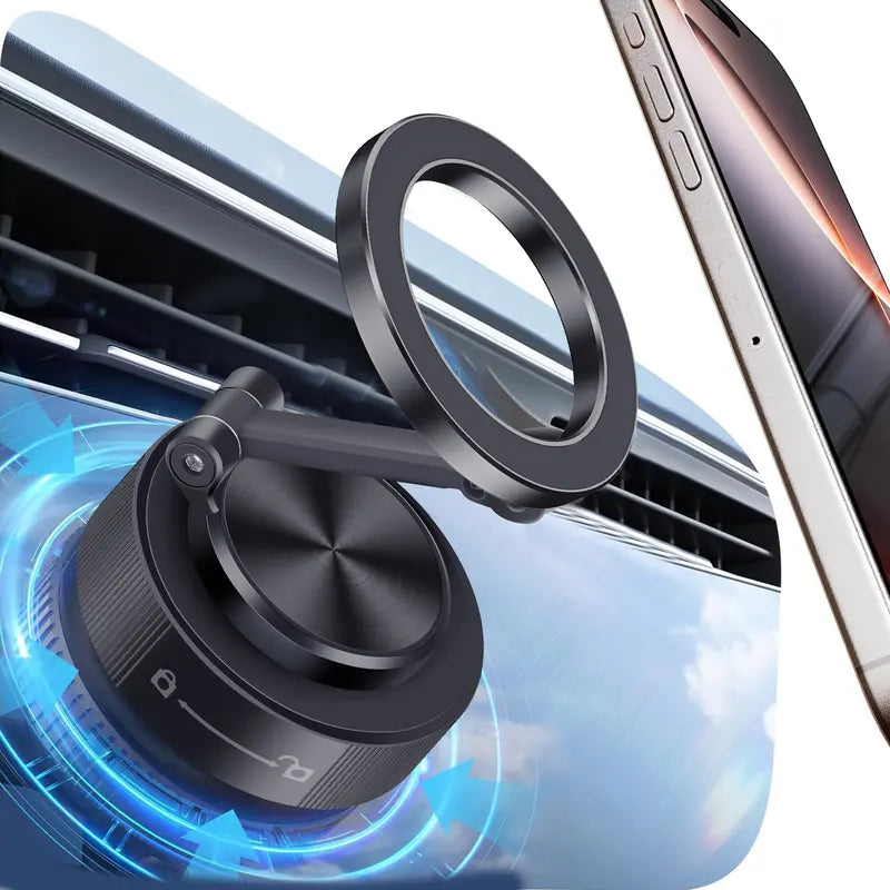 Magnetic Suction Cup Phone Holder - 360° Adjustable Phone Stand for All Smartphones, Vacuum Cell Phone Holder, Suitable for Most Models Smartphone Cell Phone Mount Cellphone