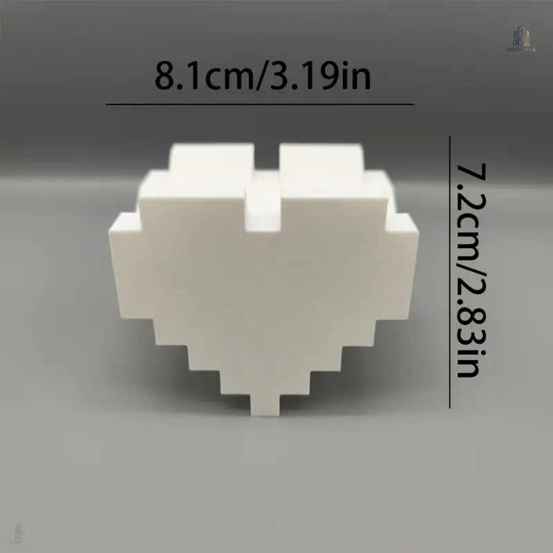 1Pc Retro Heart-Shaped Polyethylene Gaming Controller Display Stand, Pink & White Pixel Art Holder with Anti-Slip Base for PS5/PS4, Desktop Decor PS5 Accessories (Stand Only), Gaming Accessories
