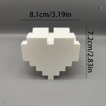 1Pc Retro Heart-Shaped Polyethylene Gaming Controller Display Stand, Pink & White Pixel Art Holder with Anti-Slip Base for PS5/PS4, Desktop Decor PS5 Accessories (Stand Only), Gaming Accessories